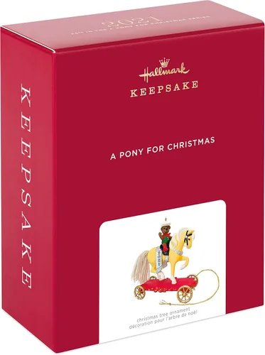 Vista 3 de Hallmark Keepsake Adorno de Navidad, año 2021, un pony para Navidad