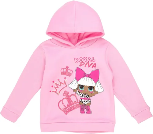 Vista 4 de L.O.L. Surprise! Queen Bee Diva Girls Fleece Pullover Hoodie Little Kid to Big Kid