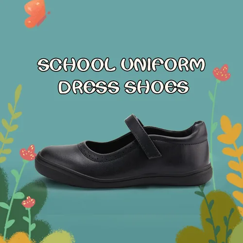 Vista 4 de JABASIC Zapatos planos Mary Jane para uniforme escolar para niñas