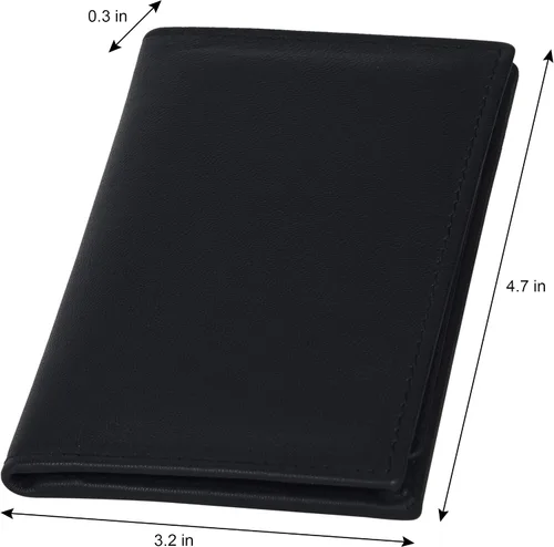 Vista 5 de LeatherBoss - Cartera plegable con forma de escudo de policía, Negro -, Billetera plegable