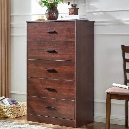 Vista 15 de LIDYUK Cómoda negra para dormitorio, cómoda de 6 cajones y cómodas, cómoda de madera moderna, cómoda de 48 pulgadas de ancho para dormitorio
