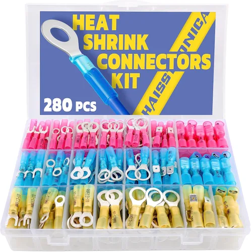 Vista 10 de haisstronica 120 PCS Conectores de Cable Termorretráctil - Conectores de Empalme Termorretráctiles de Grado Marino - Kit de Conectores Eléctricos