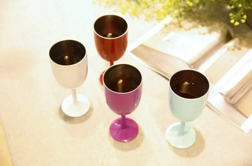 Vista 5 de AMZUShome Copas de vino de acero inoxidable. Vaso de vino de doble pared aislado al vacío con tapa y pajita. Amistad, Navidad, regalos de cumpleaños