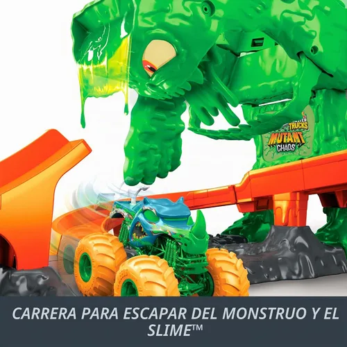 Vista 5 de Hot Wheels Monster Trucks Mutant Monster Takedown Playset & Rhinomite