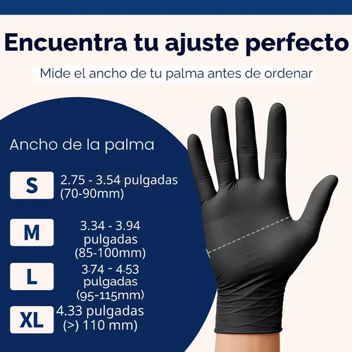 Vista 6 de Supmedic Medical Soft Max™ Black Nitrile Disposable Gloves, 100 Pcs, Latex-Free & Powder-Free Food Safe Food Prep Exam Gloves
