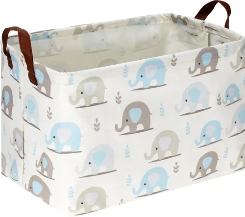 Vista 27 de NTAOHAMPER Cesta rectangular de almacenamiento de fútbol vacía, cesta de regalo plegable con asas, caja de juguetes/libros, decoración de habitación
