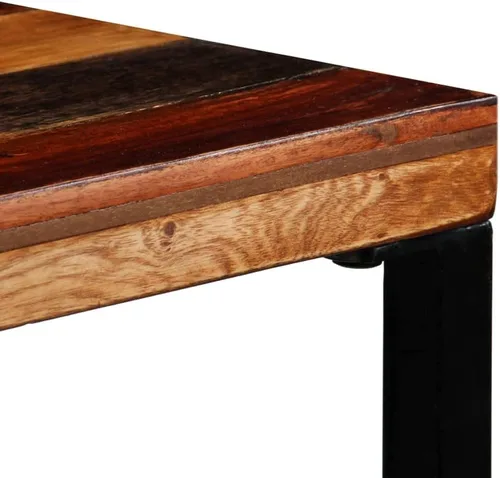 Vista 6 de Bar Table Counter Height 27.6x27.6x41.7 Inch Solid Reclaimed Wood Industrial Style for Kitchen Dining Room Bars Cafes