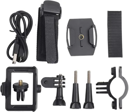 Vista 2 de Zyyini Mini cámara de deportes al aire libre cámara de acción digital para bicicleta videocámara impermeable portátil con carga USB con pantalla HD