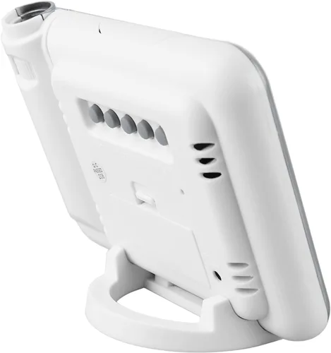 Vista 7 de Reloj despertador de proyección para dormitorio, reloj digital con proyector giratorio de 180°, pantalla LED transparente, cargador USB, repetición