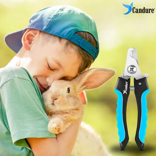 Vista 7 de Candure Cortauñas para mascotas, azul brillante, mascotas medianas a