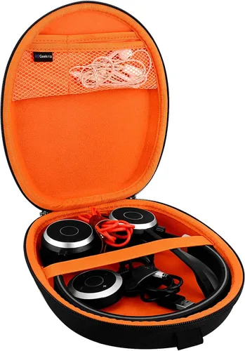 Vista 3 de Geekria Shield - Funda para auriculares planos sobre la oreja, bolsa de transporte de viaje de repuesto con almacenamiento de cables, compatible