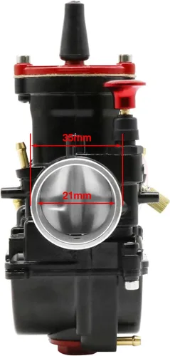 Vista 3 de Carburador PWK de 21 mm, carburador de carreras universal para motores de 2T y 4T de 50 cc a 100 cc, motocicletas, scooters, motos de cross, ATV