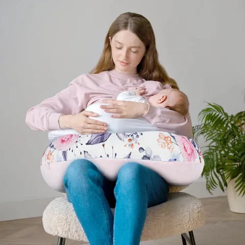 Vista 3 de Funda de almohada de lactancia, 1 unidad, funda de almohada de lactancia extraíble Minky para almohadas de lactancia materna, funda reversible