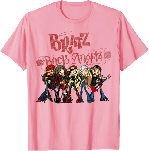Vista 45 de Bratz Camiseta Rock Angelz Group Shot Negro