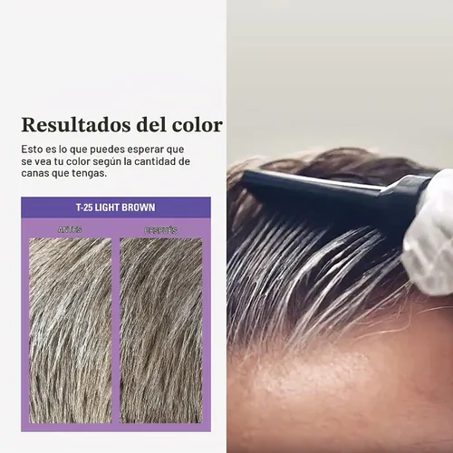 Vista 6 de Touch of Gray de Just For Men, 1 aplicación, paquete de 3 unidades, paquete de de 2, Marrón Touch of Gray light brown instantly blends away grays