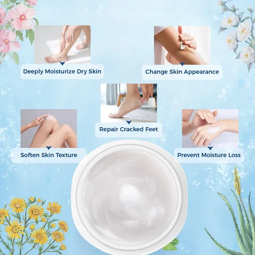 Vista 2 de OUKEYA Crema de Urea 40 Por Ciento, Crema para Manos y Pies para Sequedad y Grietas, Loción de Urea para Pies de Fuerza Máxima (350g)
