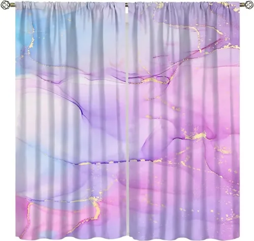 Vista 10 de Cortinas de mármol para dormitorio, arte abstracto moderno de lujo, textura de mármol blanco y negro, tratamiento de ventana para sala de estar
