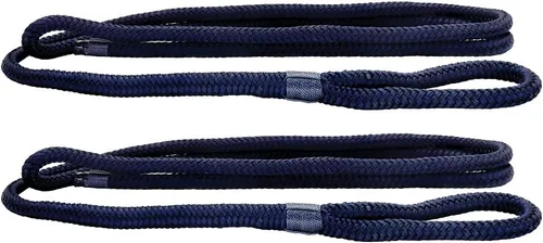 Vista 6 de Extreme Max 3006.2168 BoatTector Premium Línea de Guardabarros de Nailon de Doble Trenza Paquete de Valor de 2 - 3/8" x 6', Negro