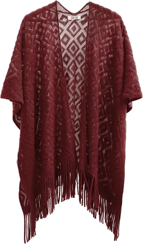 Vista 18 de Soul Young - Chal de punto para mujer, poncho con flecos y capa