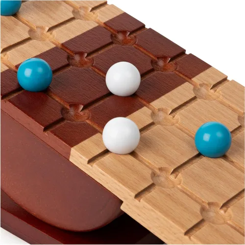 Vista 4 de Rock Me Archimedes, Juego de mesa familiar de rompecabezas de equilibrio y estrategia con canicas, juguete educativo STEM retro, para adultos
