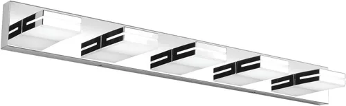 Vista 60 de SineRise - Moderna lámpara LED para tocador de baño (2 luces, 39.4 cm, regulable), iluminación de pared de baño moderna de acrílico cepillado sobre