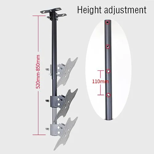 Vista 5 de TV Stand tv Wall Mount TV Ceiling Mount Bracket, Adjustable Height TV Mount, Fits Most 12-32 Inch LED Screen Display, with Loading 66 Lbs(0.85m)