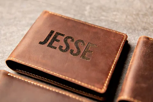 Vista 7 de Slim Personalized Distressed Leather Wallet The Key Largo Wallet by Left Coast Original