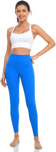 Vista 2 de HeyNuts Leggings esenciales, de compresión de cintura alta, pantalones suaves para entrenamiento, pantalones deportivos de yoga de 28 pulgadas
