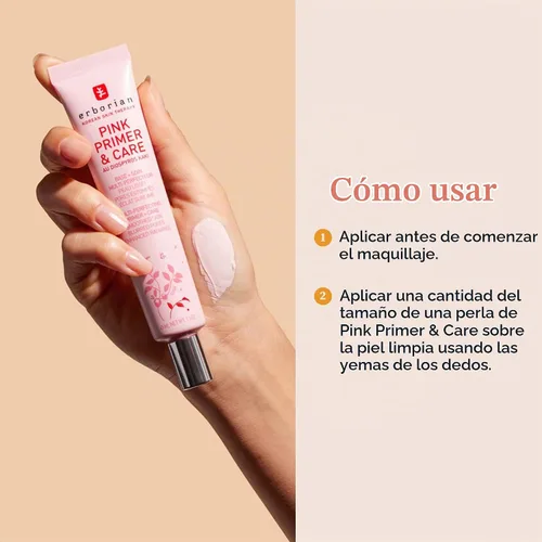 Vista 4 de Erborian Bálsamo de crema facial multifuncional Pink Primer & Care - Conjuntos de imprimación de maquillaje, minimización de poros, hidratación