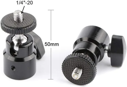 Vista 4 de CAMVATE 1/4-20 Mini cabeza de bola para cámaras DSLR trípodes Monopods