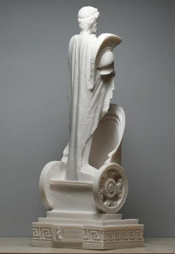 Vista 8 de Ares Mars Dios de la guerra Carro griego fundido mármol estatua escultura Figura 9.84