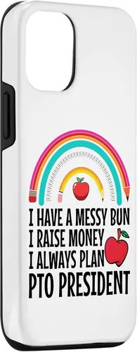 Vista 3 de iPhone 15 Parent Teacher Organization Crew PTO President Appreciaton Case