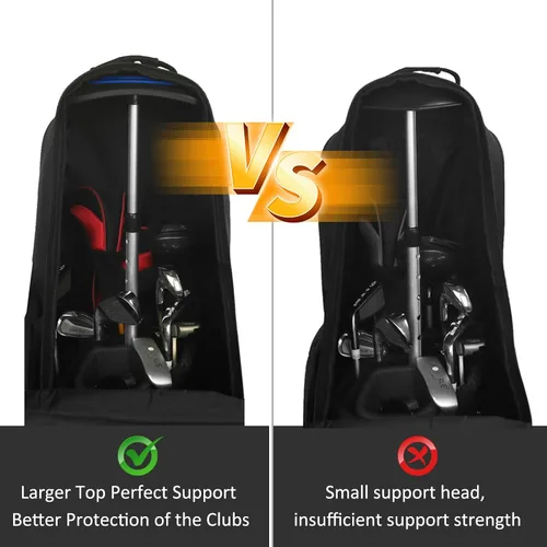 Vista 5 de GearRoot Poste de soporte portátil para bolsa de viaje de golf, protector de cubierta de soporte antiimpacto y varilla de aleación de aluminio