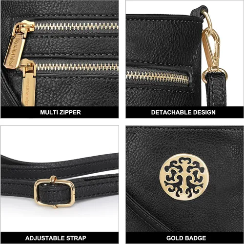 Vista 5 de Montana West Bolsos cruzados para mujer con múltiples bolsillos y correa ajustable