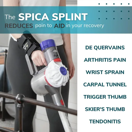 Vista 7 de BraceAbility Férula para la tendinitis del pulgar y la muñeca Inmoviliza la articulación del pulgar para tratar la tenosinovitis de Quervain