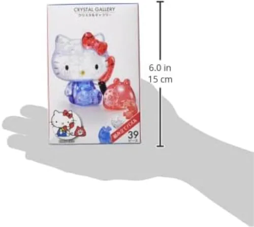 Vista 3 de Hanayama 39 piezas Crystal Gallery Sanrio Hello Kitty Teléfono 3D Puzzle