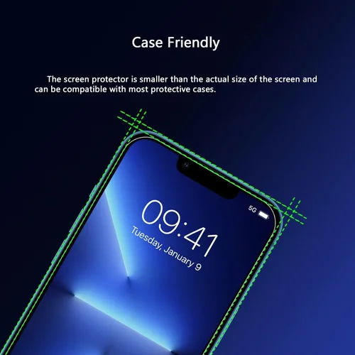 Vista 7 de Protector de pantalla de luz azul para iPhone 12 Pro Max (2020-6.7 pulgadas), protección ocular HD transparente con bloqueo de luz azul, vidrio