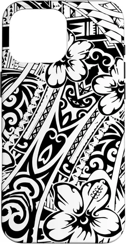 Vista 19 de iPhone 16 lindo tatuaje polinesio hawaiano tribal samoano patrón caso