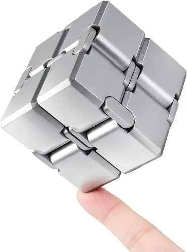 Vista 19 de WUQID Infinity Cube - Juguete antiestrés para niños y adultos, bonito, pequeño, accesorio único para aliviar la ansiedad y pasar el tiempo