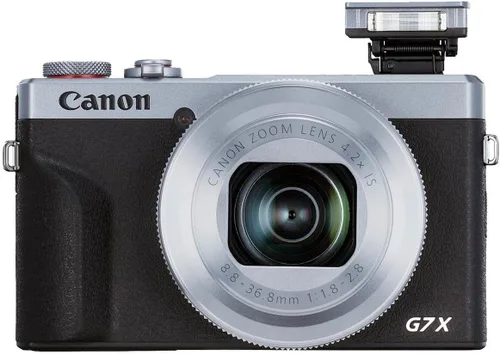 Vista 2 de Canon PowerShot G7 X Mark III - Cámara digital (plateado) con tarjeta de memoria de 64 GB, trípode flexible de 12 pulgadas, lector de tarjetas