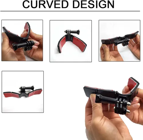 Vista 5 de Soporte de barbilla para casco para GoPro, soporte de barbilla adhesivo compatible con casco de cara completa para motocicleta, grabación POV