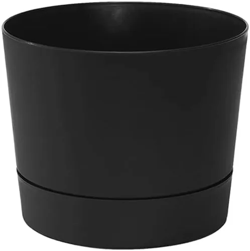 Vista 12 de Root & Vessel Majestic Mid-Century Modern - Maceta cilíndrica de perfil bajo, color negro mate, 4.5 pulgadas