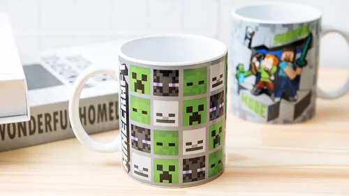Vista 11 de Zak Designs Minecraft - Juego único de tazas de café de cerámica, tazas de café con mango cómodo para regalos de jugadores, aptas para lavavajillas