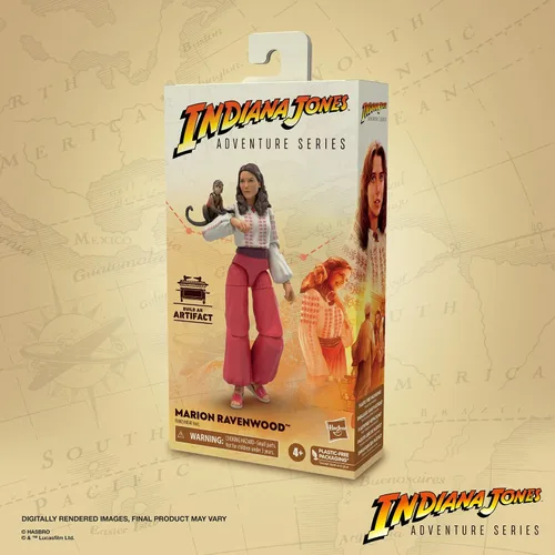 Vista 2 de Indiana Jones and The Raiders of The Lost Ark Adventure Series Marion Ravenwood, figuras de acción de 6 pulgadas, niños a partir de 4 años