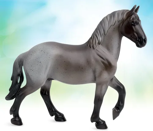 Vista 6 de Caballitos Breyer serie Freedom Blue Roan Brabant Juguete de caballo 9.75" x 7" Escala 1:12 Modelo #1052