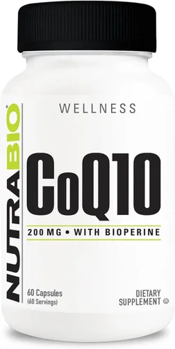 Vista 10 de NutraBio Suplemento dietético CoQ10, función cardíaca saludable y producción de energía celular, 100 mg - 60 cápsulas