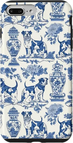 Vista 12 de Chinoiserie Dog Blue Toile Ginger Preppy Grandmillennial - Carcasa para iPhone 16