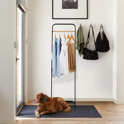 Vista 5 de JEFEE Perchero para colgar ropa, perchero simple para exhibición de almacenamiento de ropa, perchero de metal resistente, percheros de pie