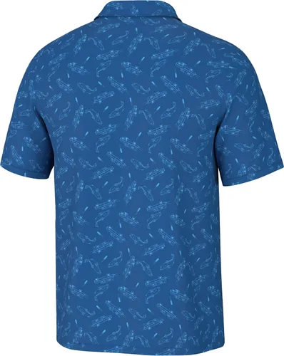 Vista 2 de HUK Men's Pursuit Pattern, Performance Short Sleeve Polo Shirt