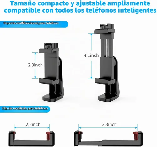 Vista 7 de Owine Adaptador universal de trípode para teléfono celular, abrazadera premium para smartphone, compatible con iPhone, Samsung Galaxy, Note, Lg